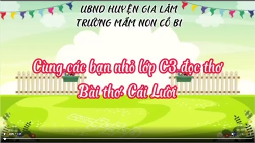 Cùng các bé C3 đọc thơ: Cái lưỡi